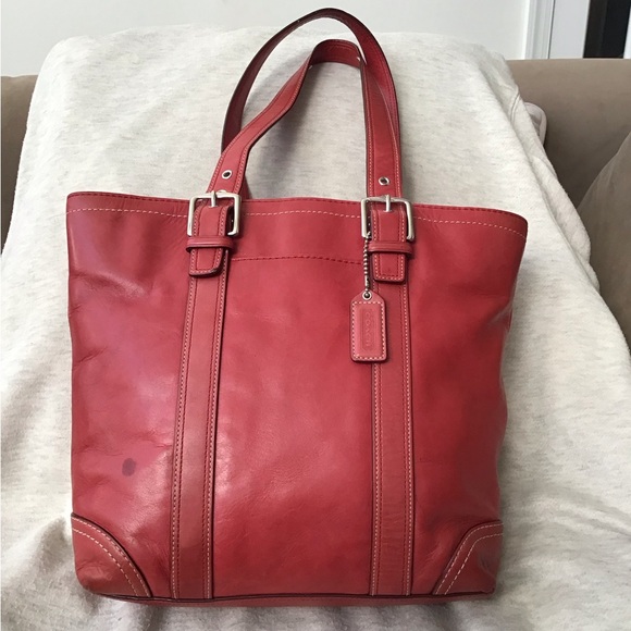 Vtg Coach Hampton Leather Tote E063-F10194 - Picture 14 of 15